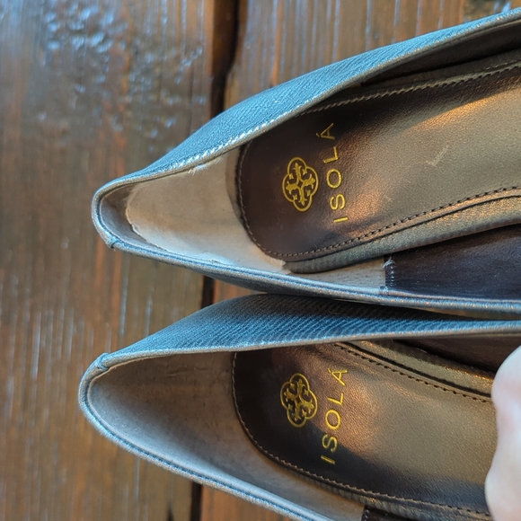 Isola Coral platform Cintoia printed leather heels 6.5 - Picture 6 of 11